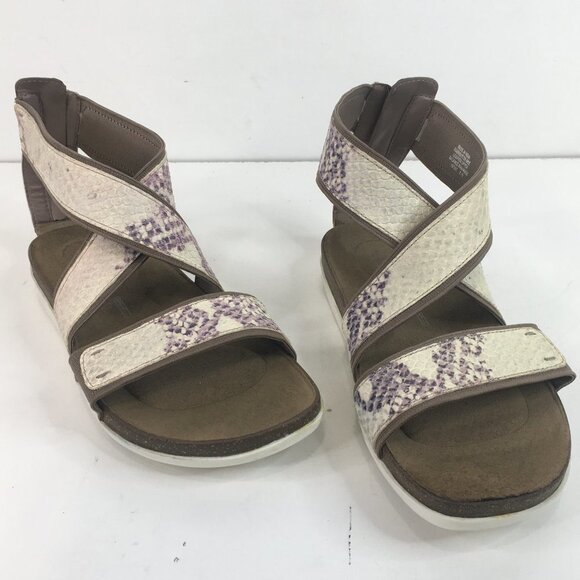 Rockport Romilly Gore Zip Python Print Sandals Size 8 - Picture 2 of 11